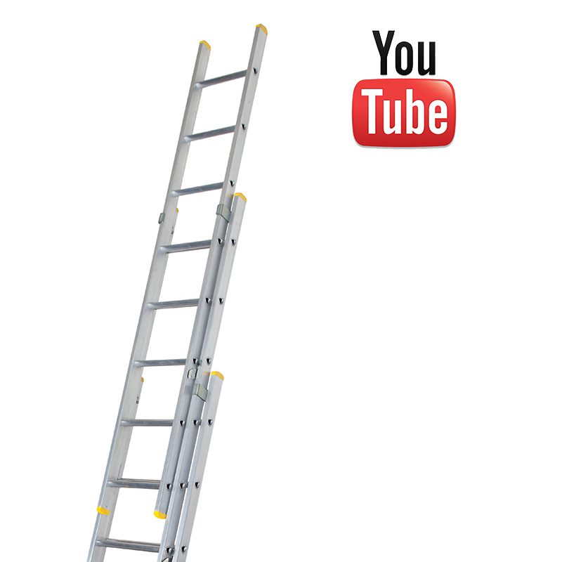 Werner Aluminium Box Section Triple Extension Ladders