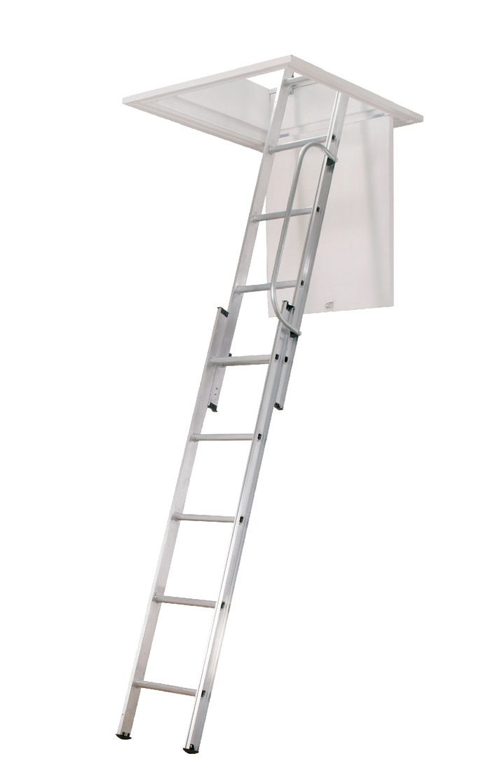 Werner 2 and 3 Section Loft Ladder with Handrail