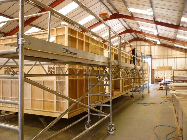 Bridge System with Mobile Scaffolding